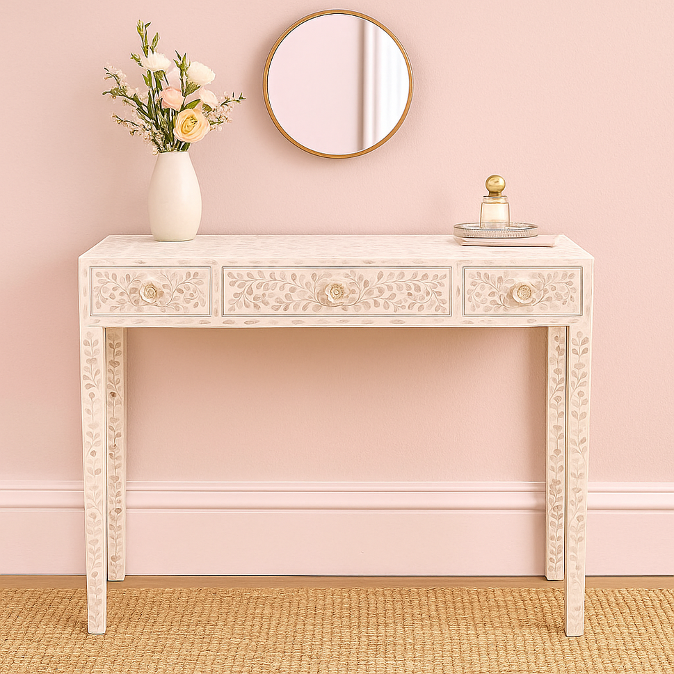 Ivy Mother of Pearl Inlay Console Table