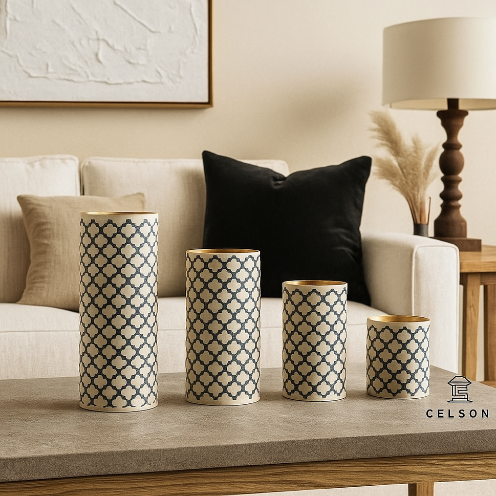 Simmy Bone Inlay Flower Vase