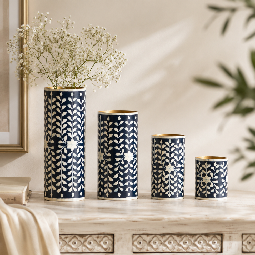 Winslet Bone Inlay Vase