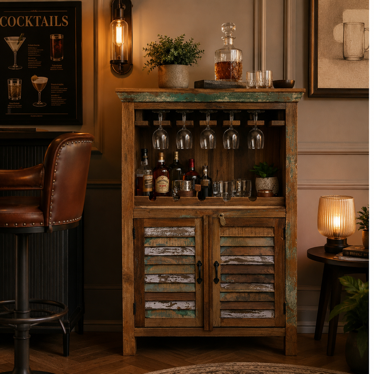 Jamie Wooden Bar Cabinet