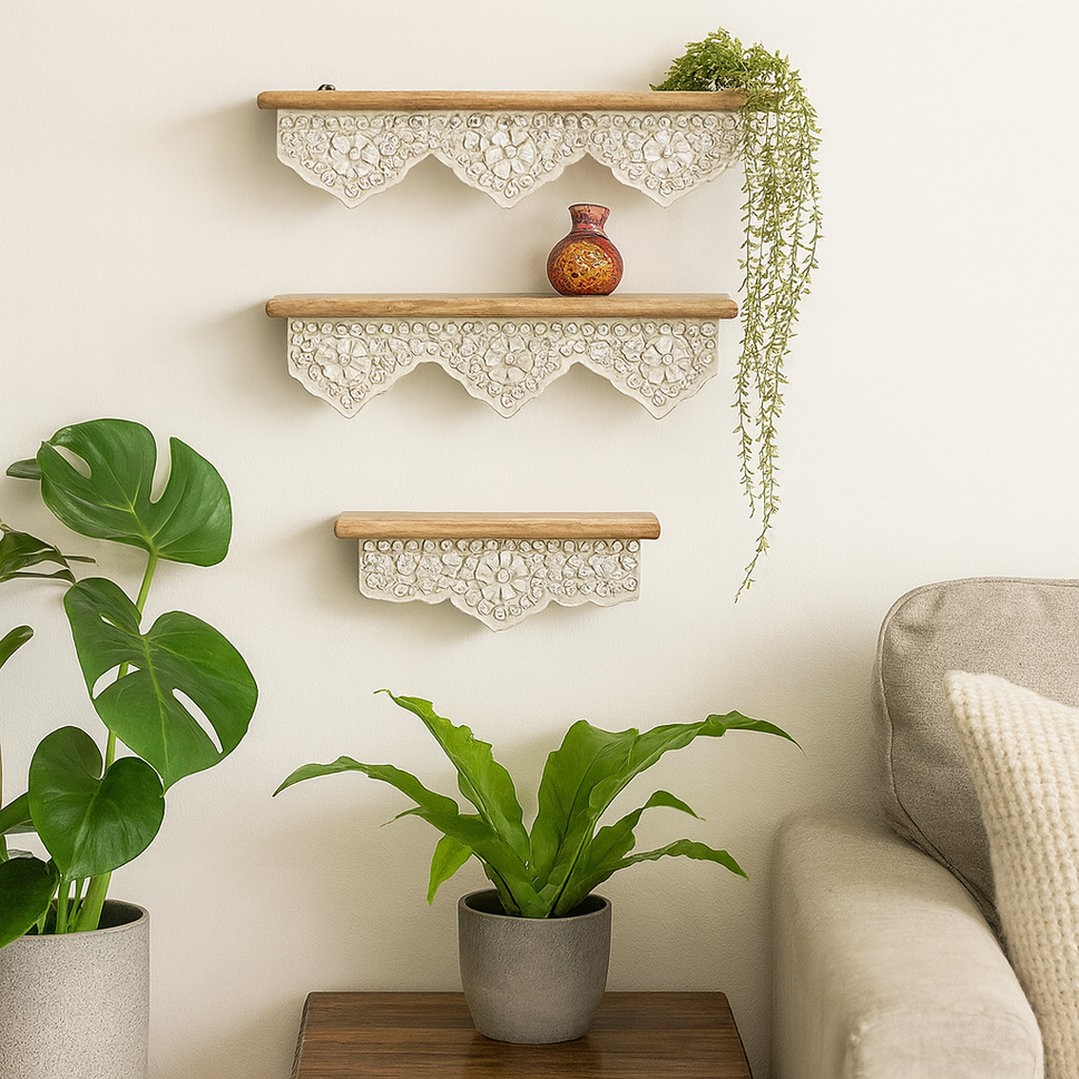 Robin Wooden Wall Shelves