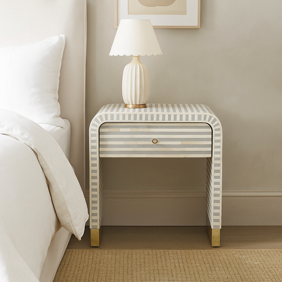 Debbi Bone Inlay Bedside