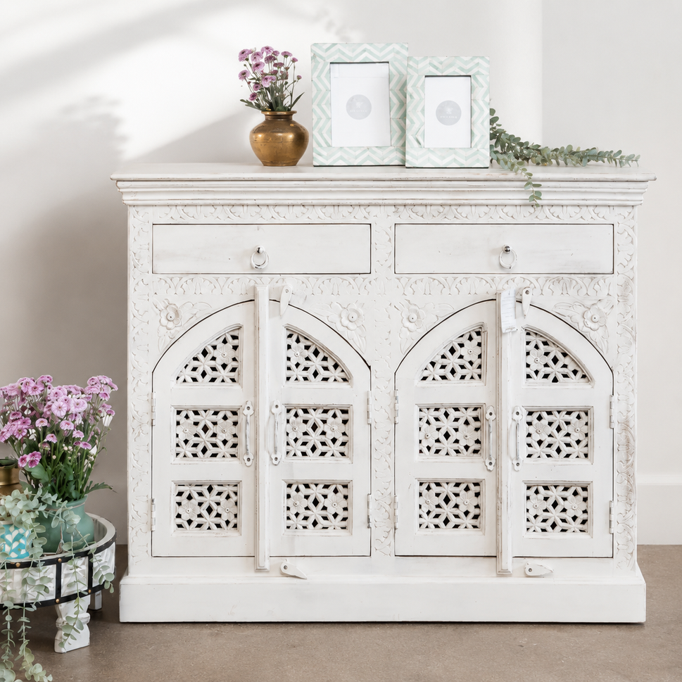 Ana Carved Wooden Cabinet