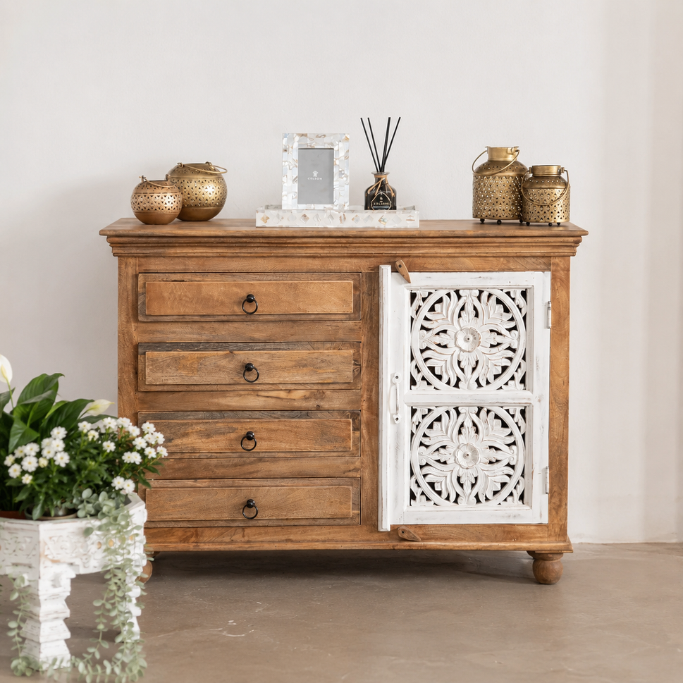 Miraya Carved Wooden Cabinet