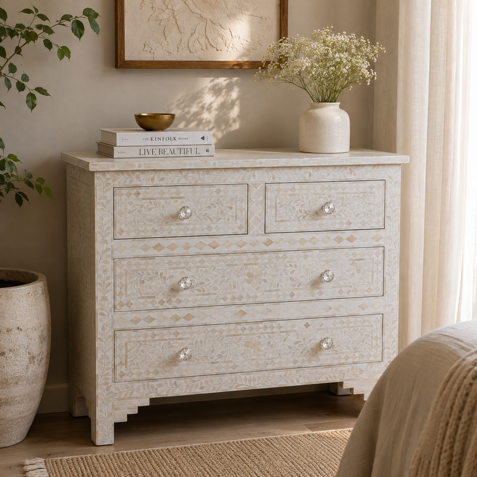 Bridget Bone Inlay Chest of Drawer