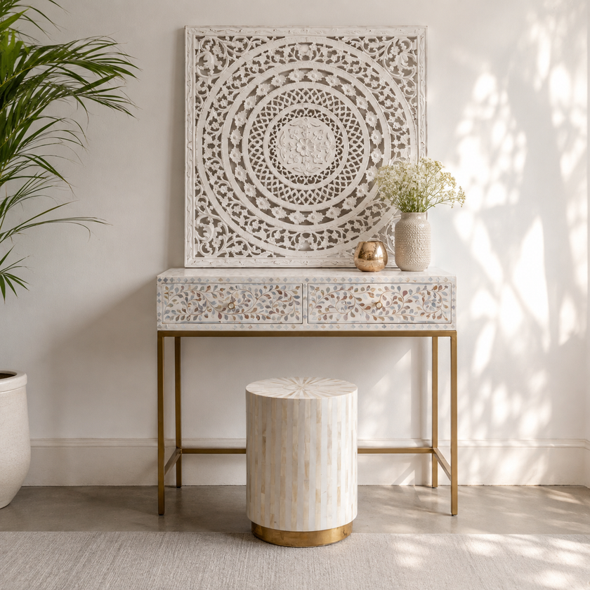 Hale Mother of Pearl Inlay Console Table