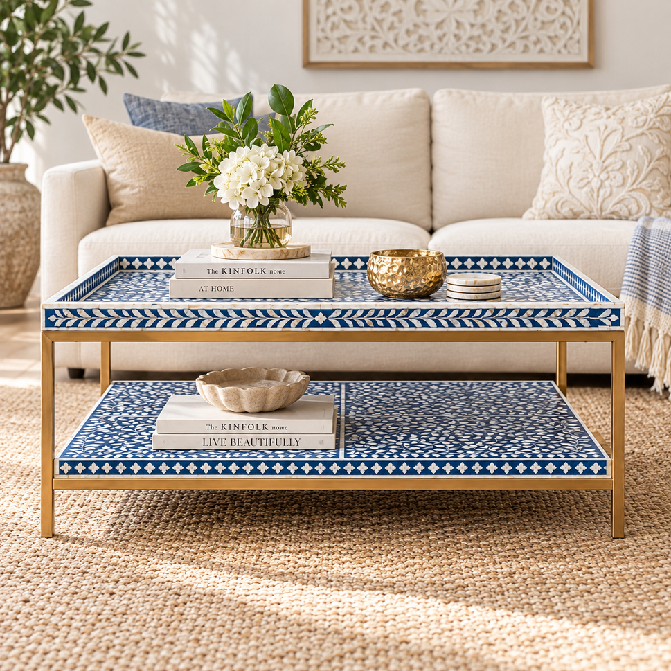 Evin Mother of Pearl Inlay Coffee Table