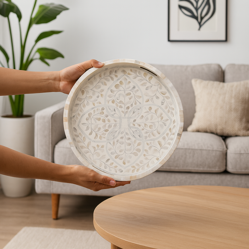 Lux Mother Of Pearl Inlay Tray