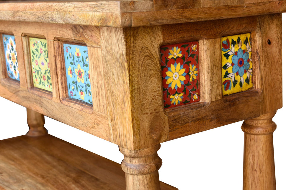 Emilia Hand Crafted Tile Console Table
