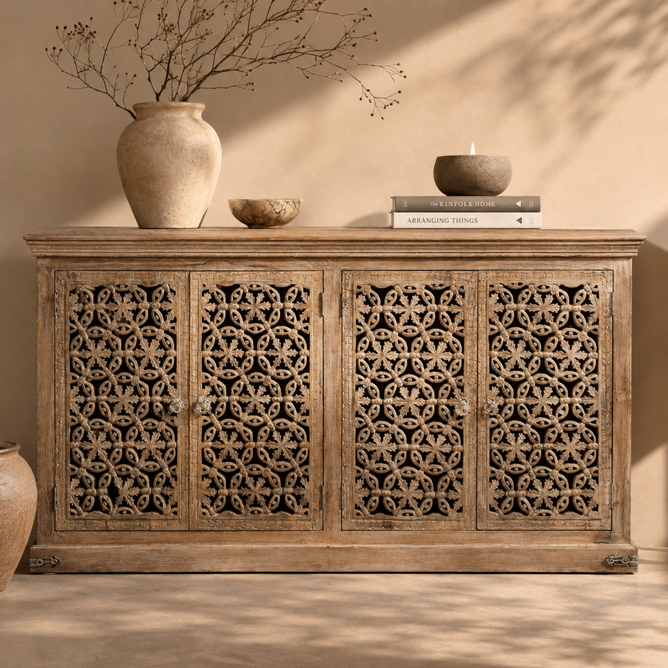 Whitney Hand Carved Wooden Buffet