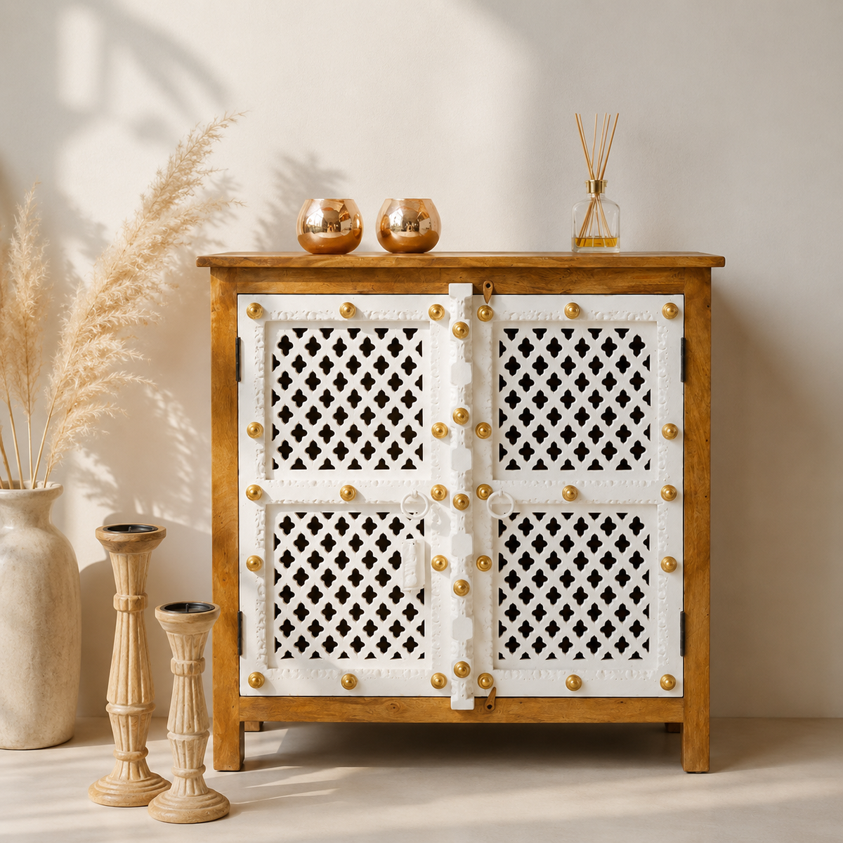 Emory Carved Wooden Cabinet