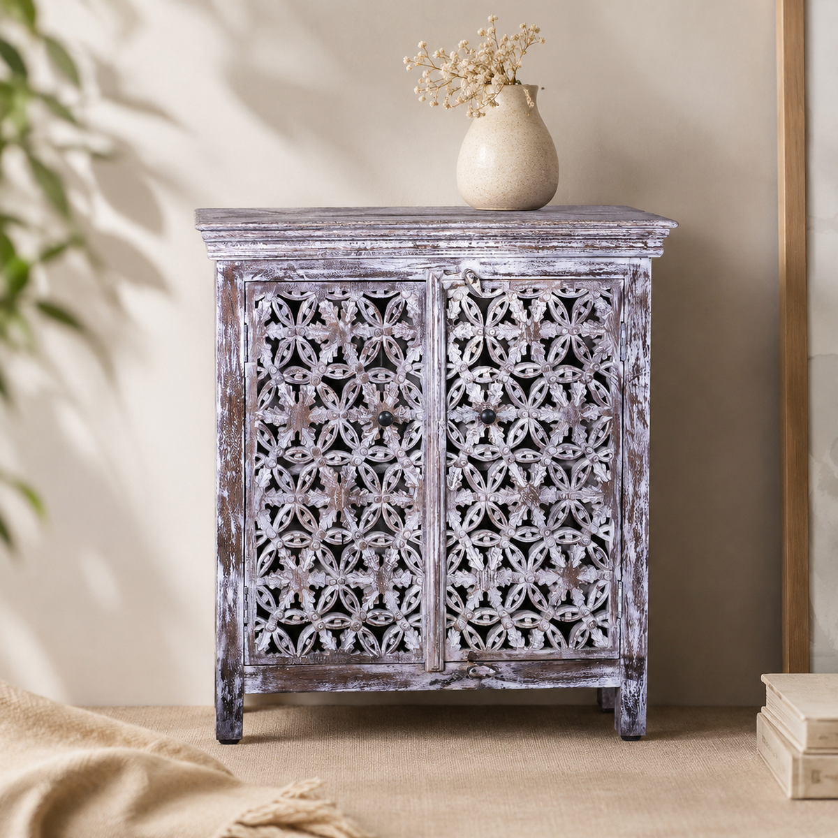 Jorg Carved  Wooden Chest