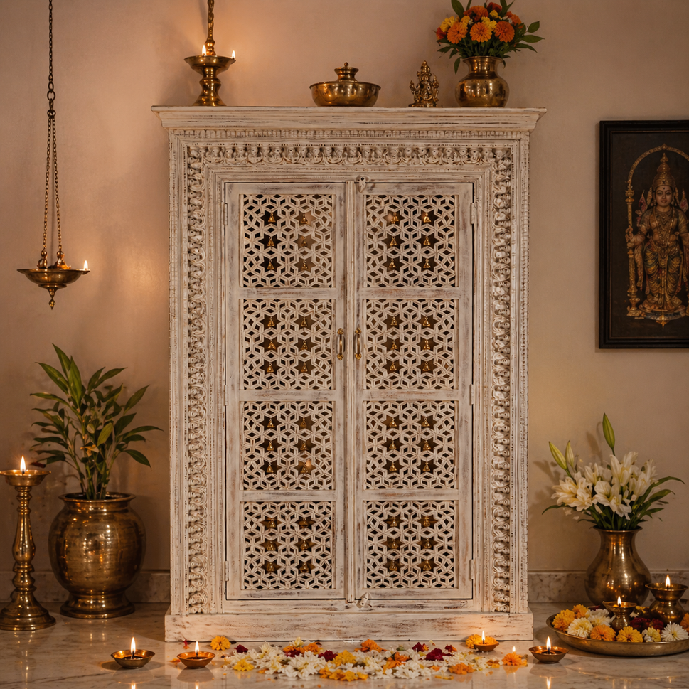 Pushpa Hand Carved Wooden Mandir