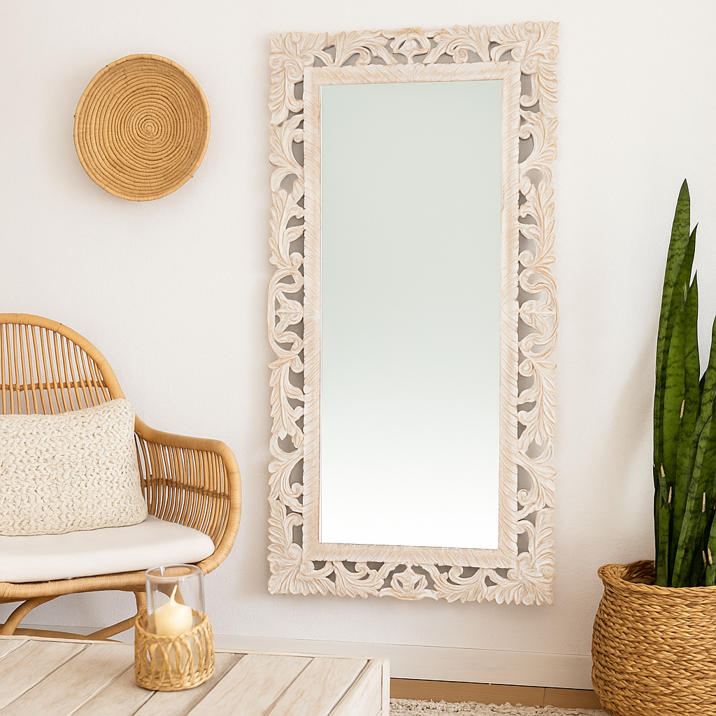 Ansh Carved Wooden Mirror