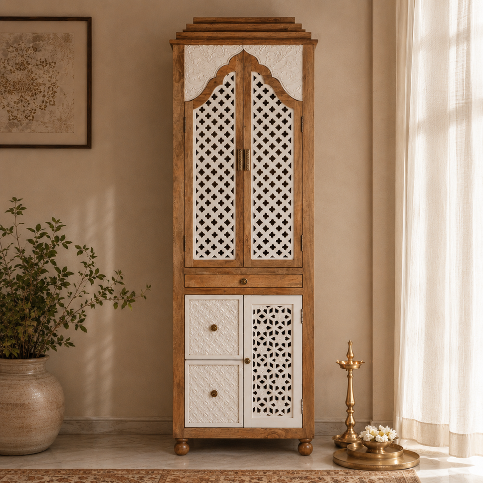 Ishani Hand Carved Wooden Mandir