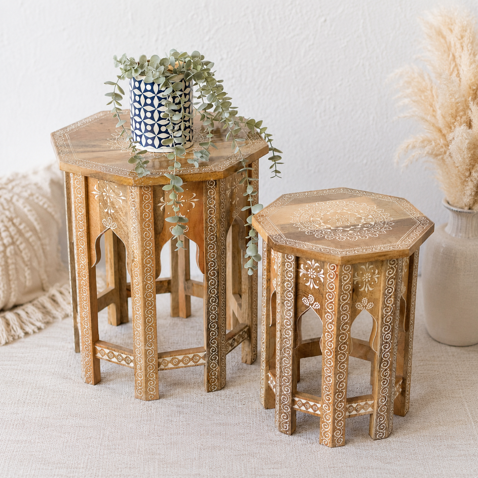 Reeva Hand Painted Side Table