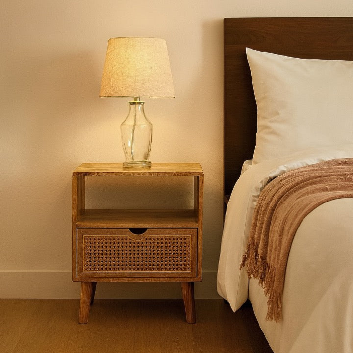 Hugo Hand Carved Wooden Bedside